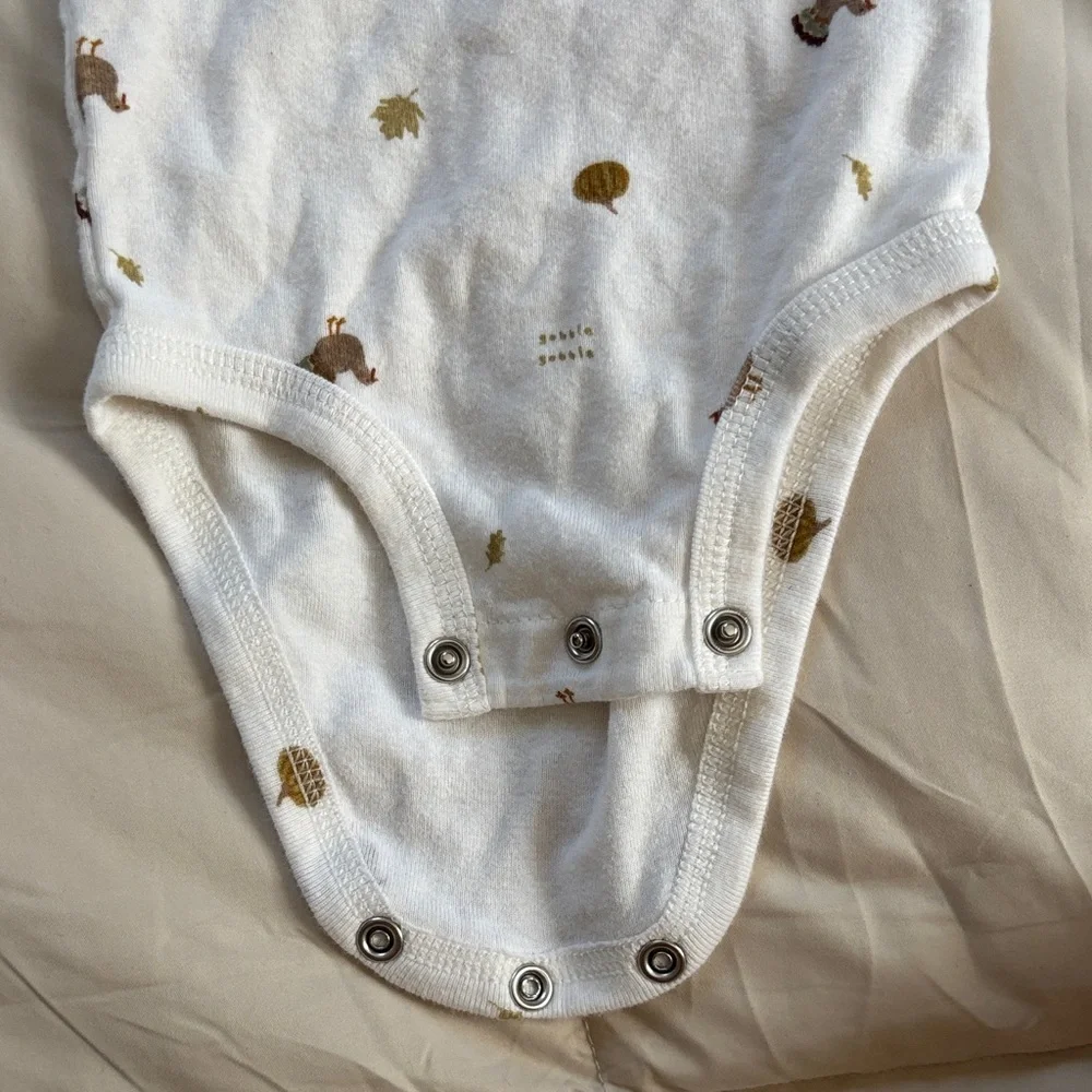 Carter's Festive My First Turkey Day Thanksgiving Outfit Set Onesie Pants Brown